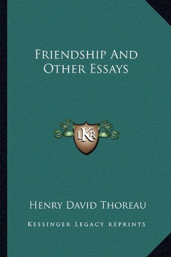 Friendship and Other Essays book cover