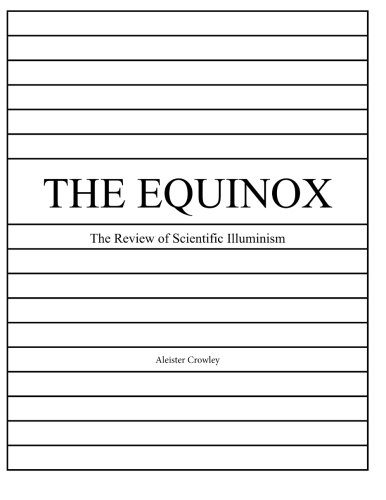The Equinox, Vol. 1, No. 4 book cover