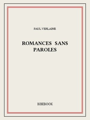 Romances sans paroles book cover
