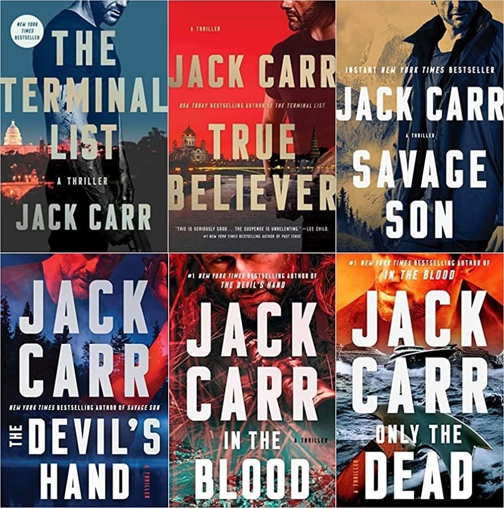 Terminal List A Thriller Series 6-Book Collection Set by Jack Carr book cover
