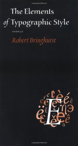 The Elements of Typographic Style book cover