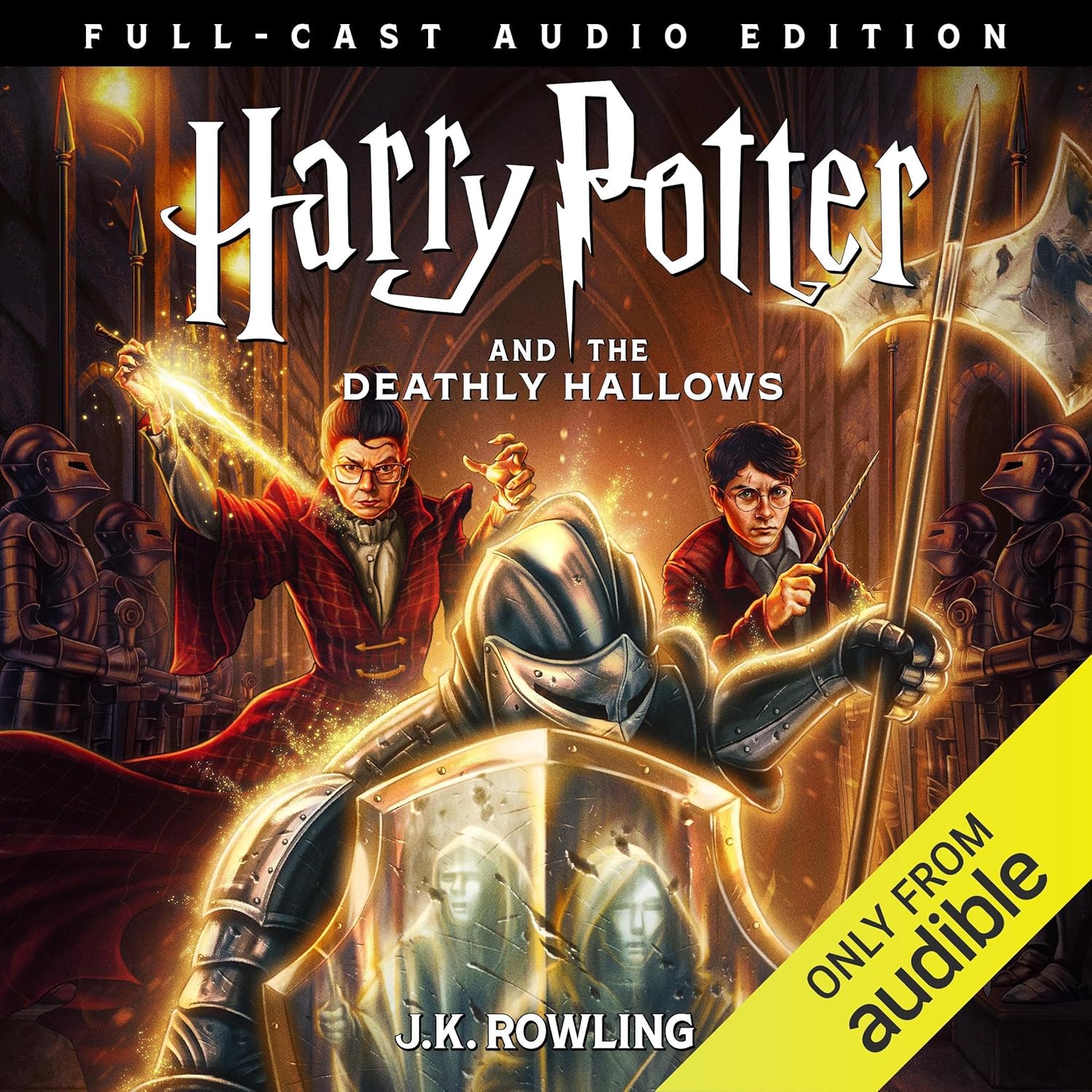 Harry Potter and the Deathly Hallows (Full-Cast Audio) book cover