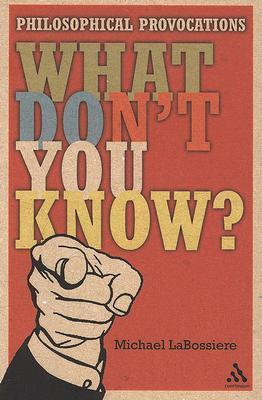What Don't You Know? Philosophical Provocations book cover