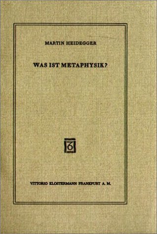 Was ist Metaphysik? book cover