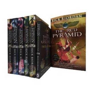 Percy Jackson 5 Books Collection and the Demigod Files / the Red Pyramid book cover
