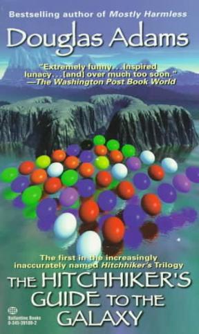 The Hitchhiker's Guide to the Galaxy book cover 1
