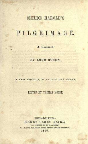 Childe Harold's Pilgrimage book cover