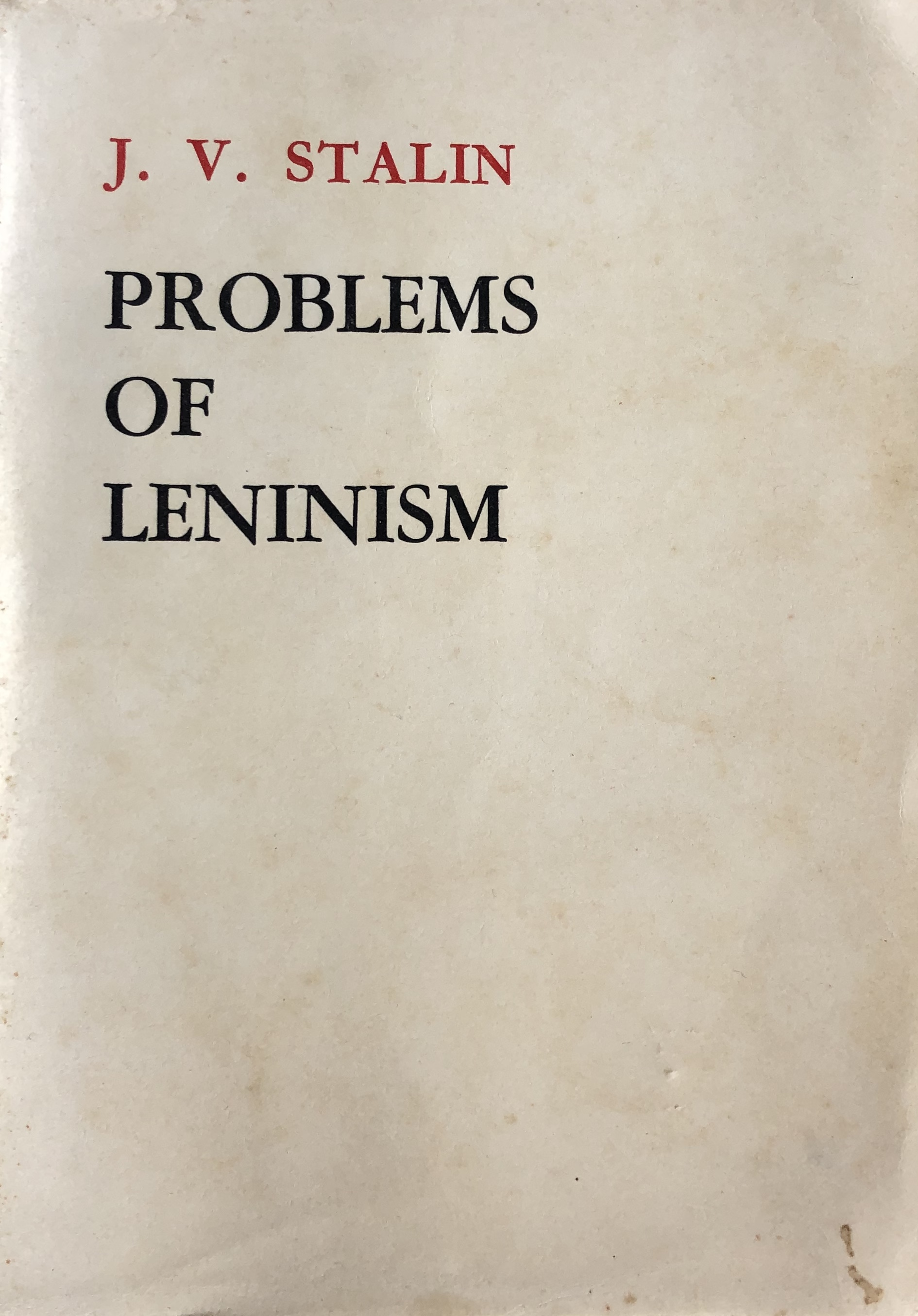 Problems of Leninism book cover
