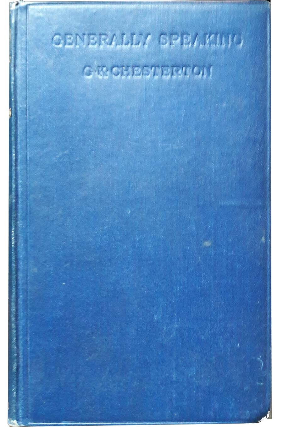 Generally Speaking book cover