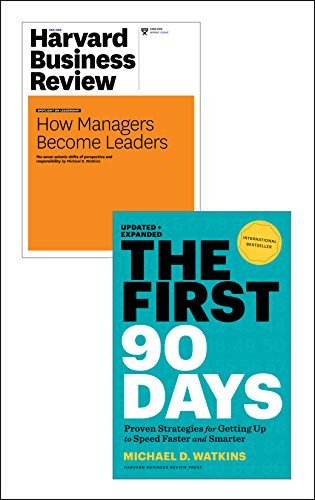 The First 90 Days with Harvard Business Review article "How Managers Become Leaders" book cover