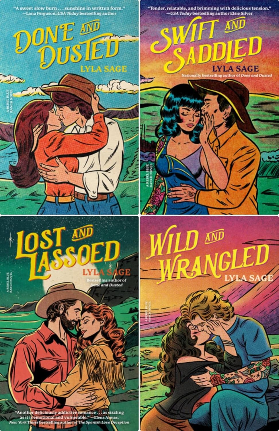 Rebel Blue Ranch Series 4 books Set book cover