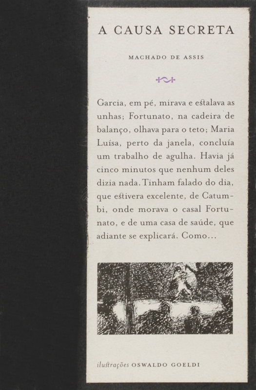 The Secret Cause, Machado de Assis A Causa Secreta, Machado de Assis book cover