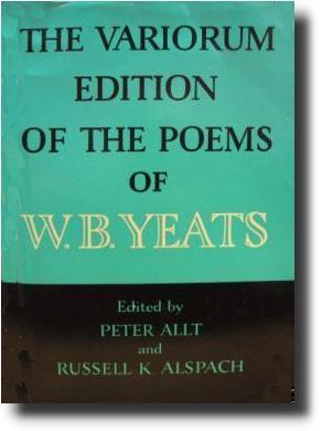 The Variorum Edition of the Poems of William Butler Yeats book cover