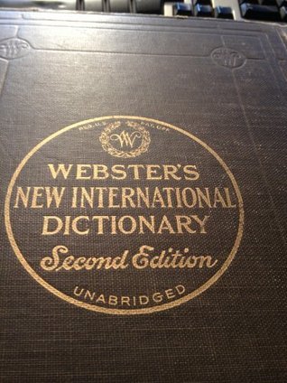 Websters New International Dictionary of the English Language book cover