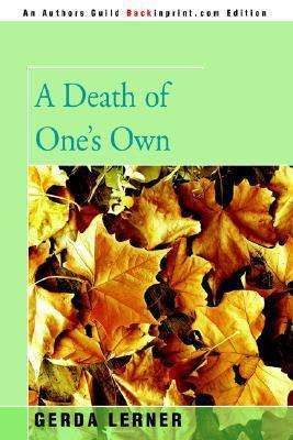 A DEATH OF ONE'S OWN book cover