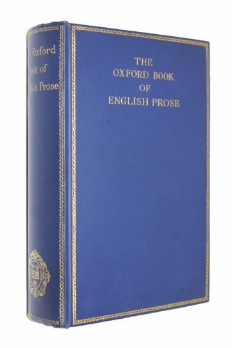 The Oxford Book of English Prose book cover