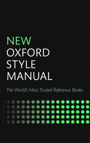 New Oxford Style Manual book cover