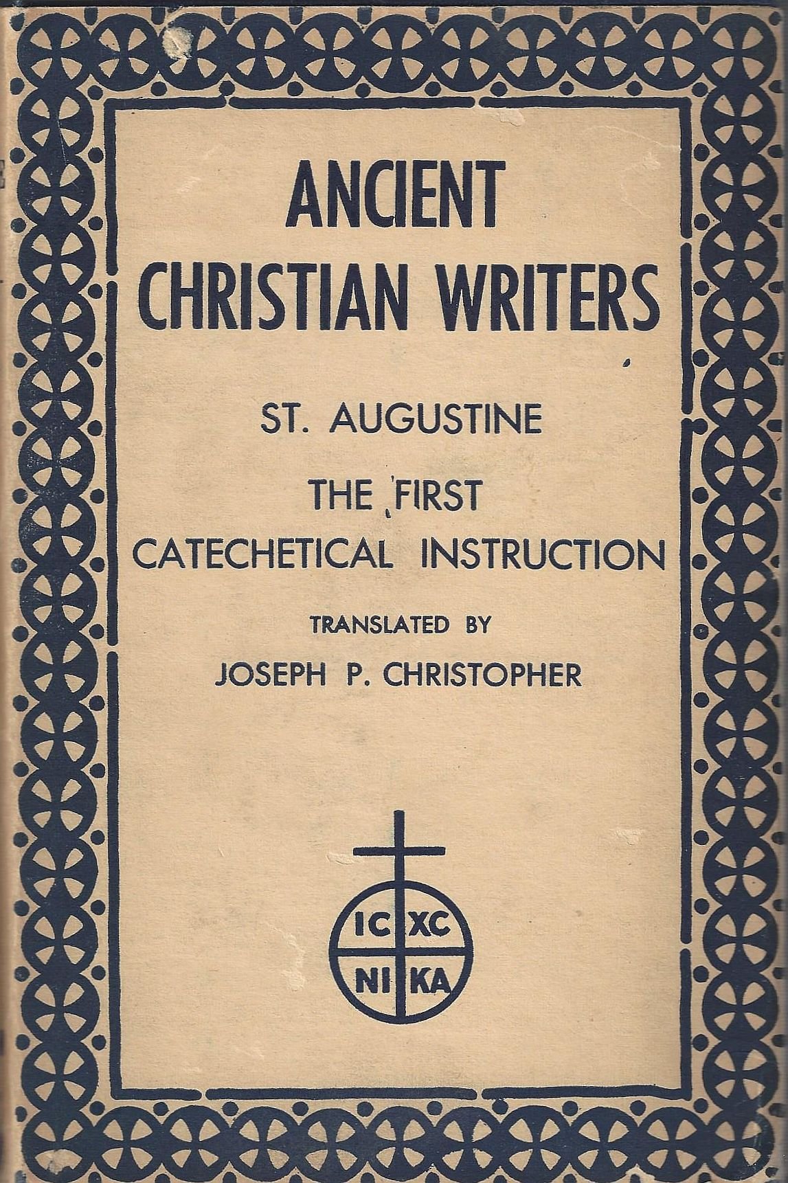 Ancient Christian Writers book cover 1