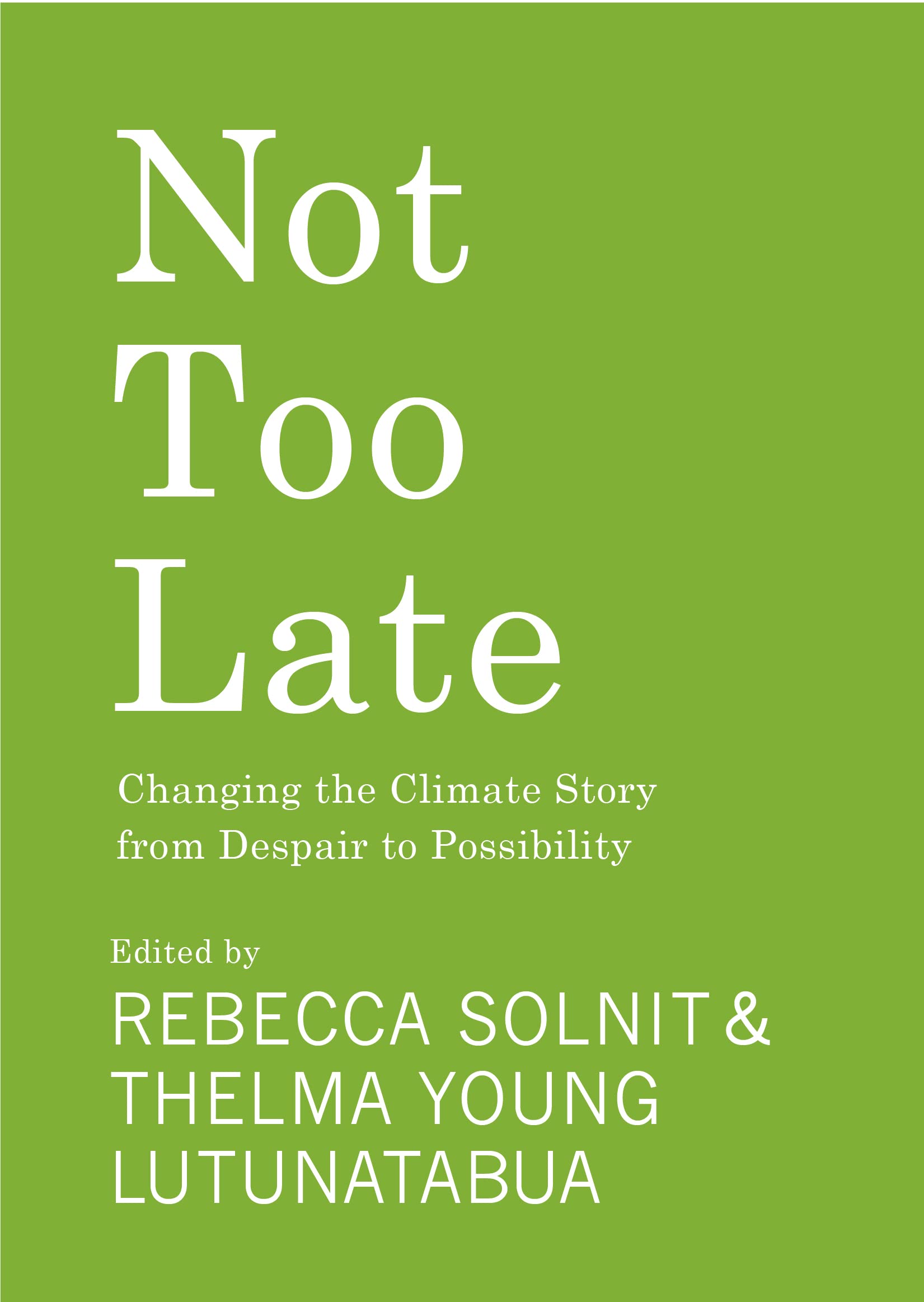 Not Too Late book cover