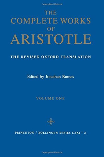 The Complete Works of Aristotle book cover 1