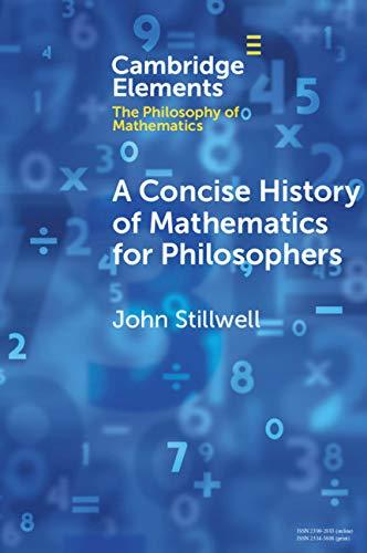 A Concise History of Mathematics for Philosophers book cover