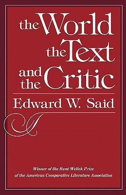 The World, the Text, and the Critic book cover