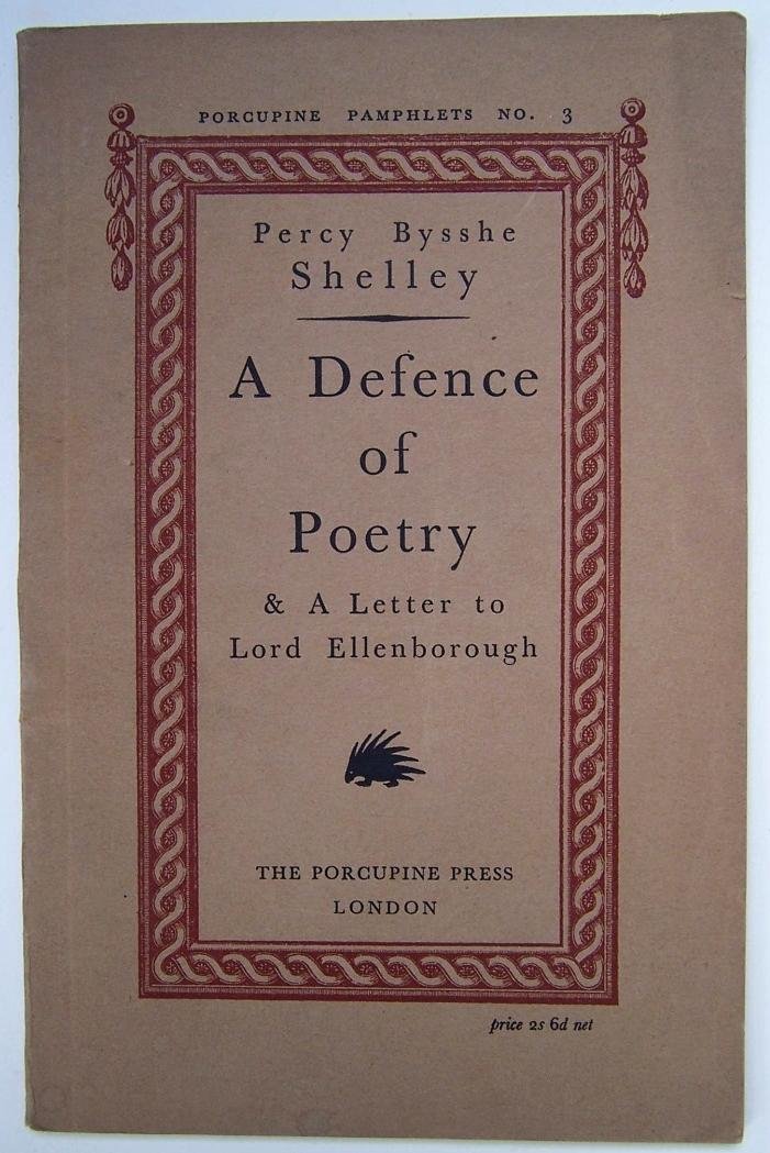 A defence of poetry and a letter to Lord Ellenborough book cover