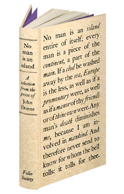 No man is an island - A selection from the prose book cover