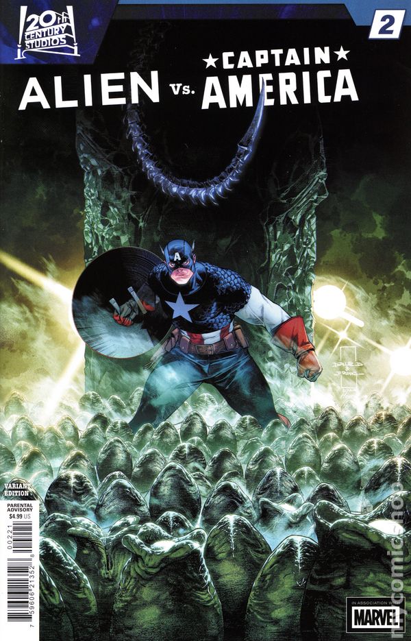 Alien vs. Captain America book cover 1