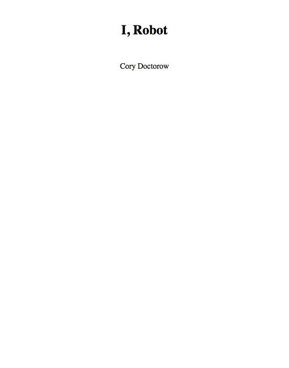 I, Robot book cover