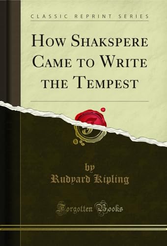 How Shakspere Came to Write the Tempest book cover