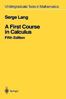 A First Course in Calculus book cover