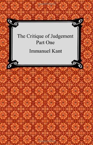 The Critique of Judgement Part I book cover