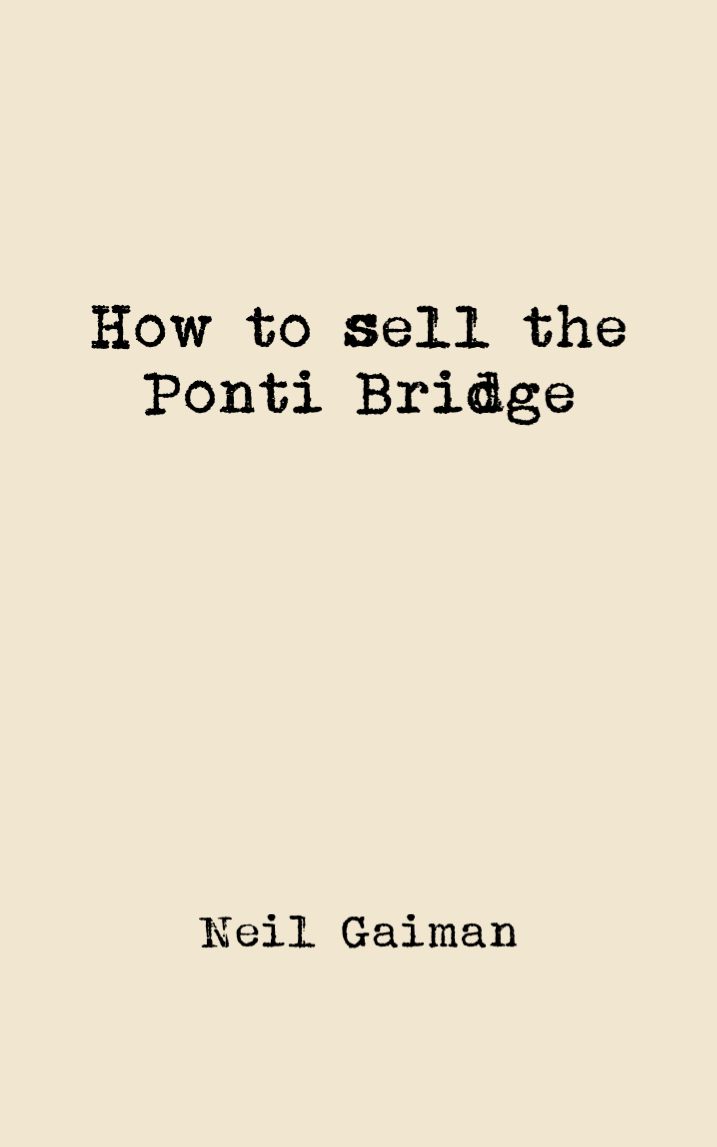 How to sell the Ponti Bridge book cover
