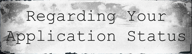 Regarding Your Application Status book cover