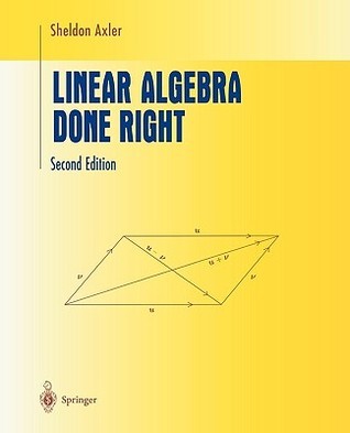 Linear Algebra Done Right book cover