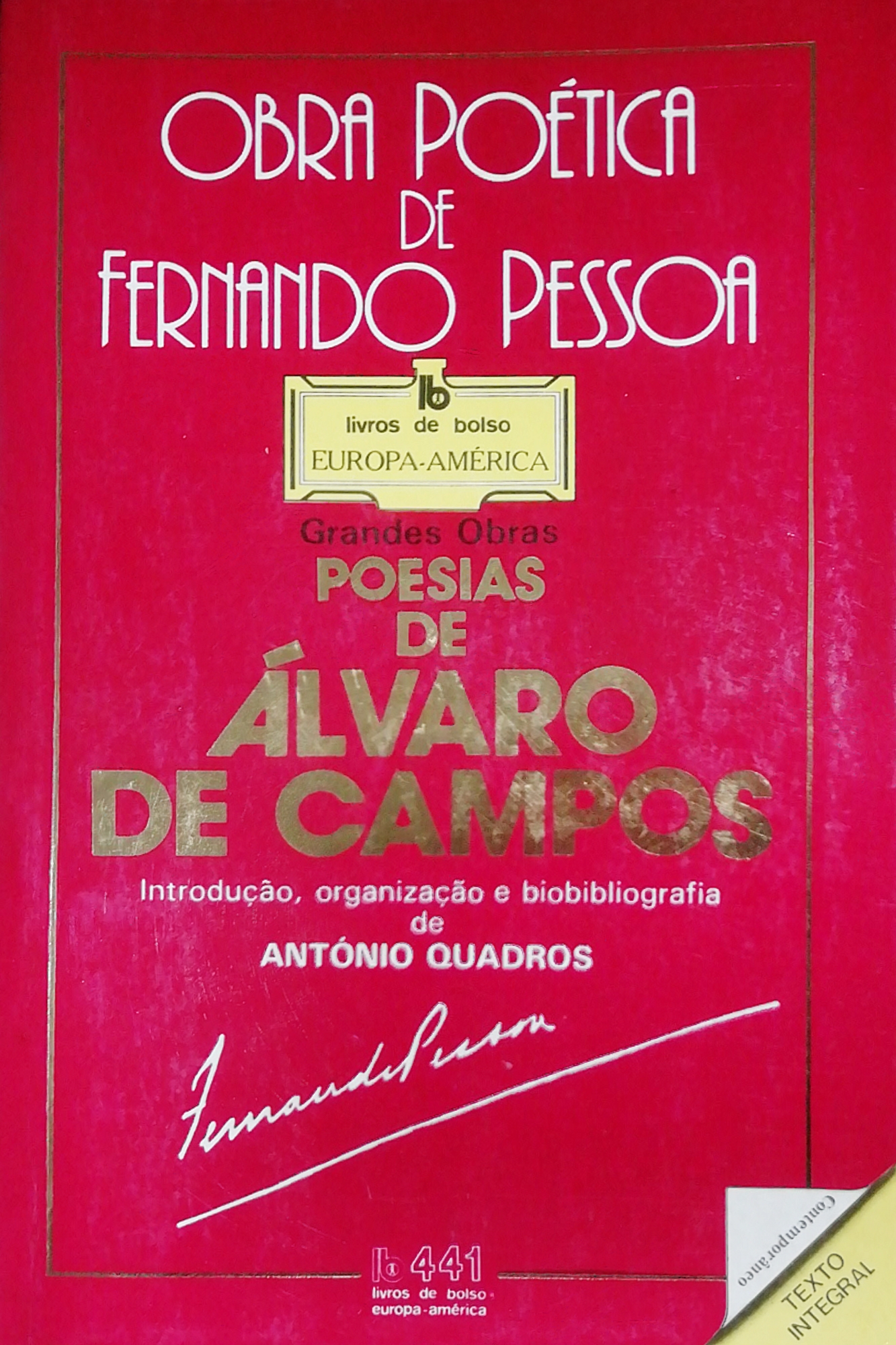 Poesias de Álvaro de Campos book cover