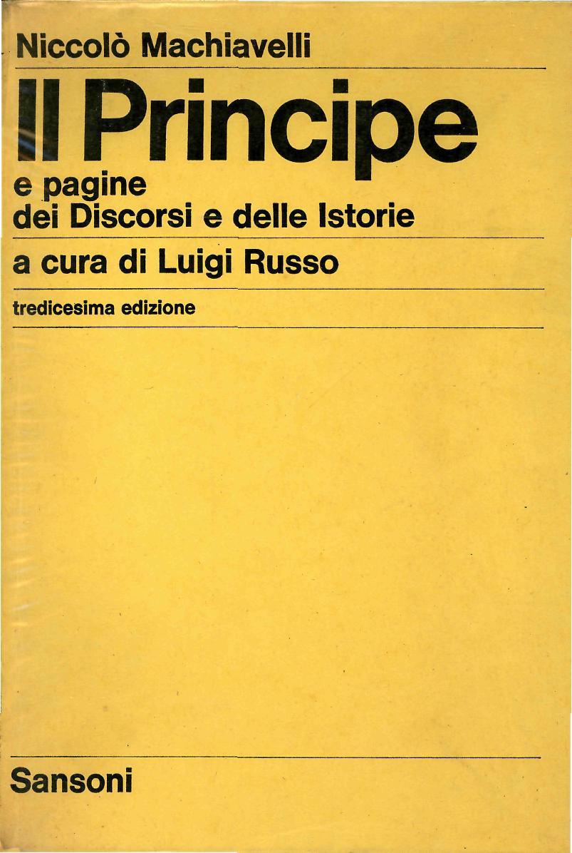 Il Principe e pagine dei Discorsi e delle Istorie book cover