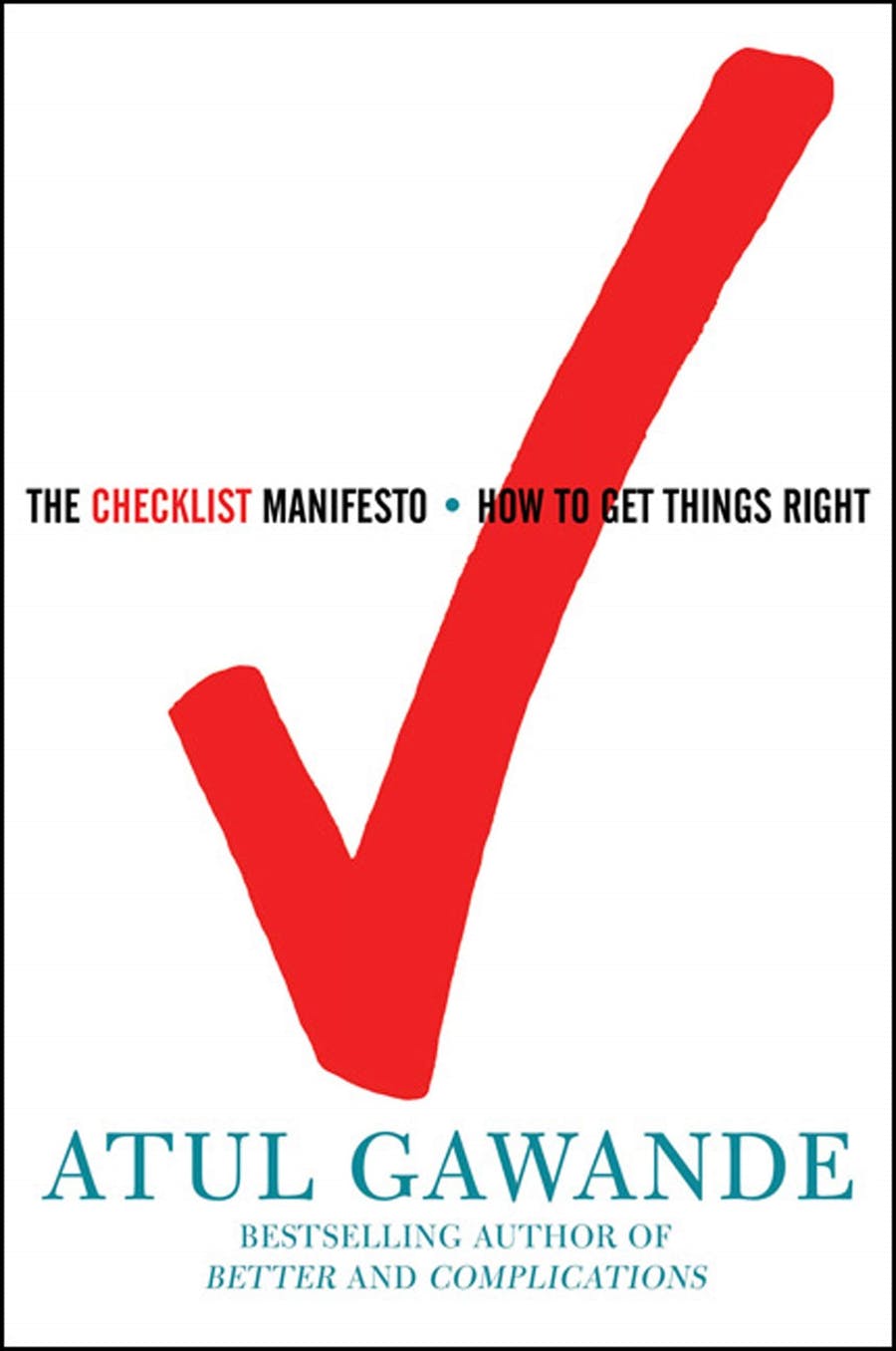 The Checklist Manifesto book cover
