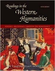 Readings in the Western Humanities, Volume 1 book cover