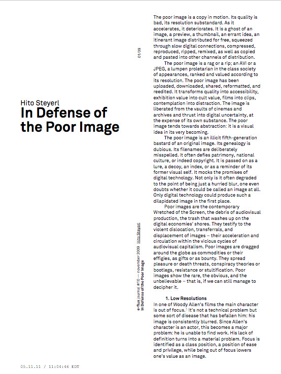 In Defense of the Poor Image book cover