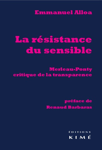 La résistance du sensible book cover