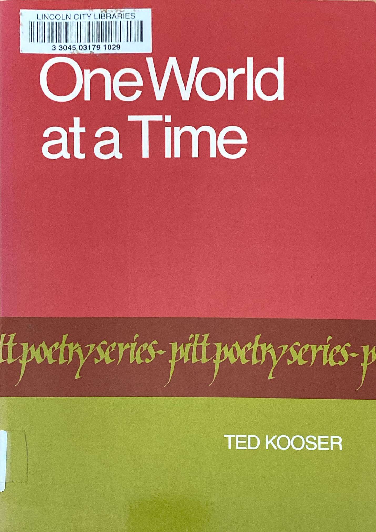 One World at a Time book cover