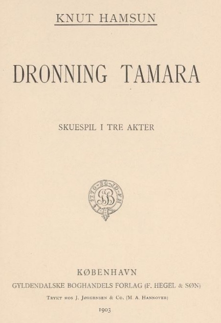 Dronning Tamara book cover