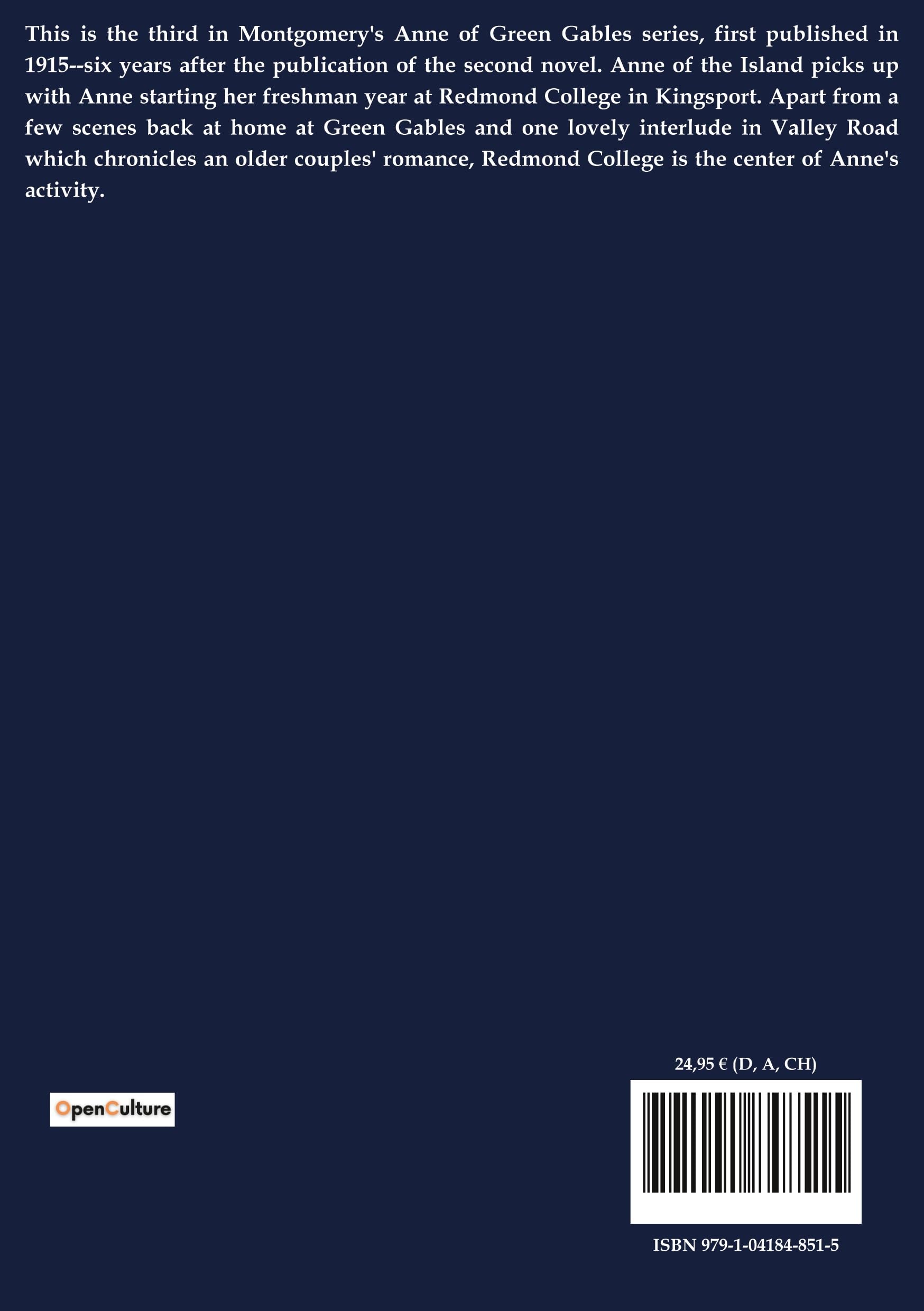Anne of the Island book cover