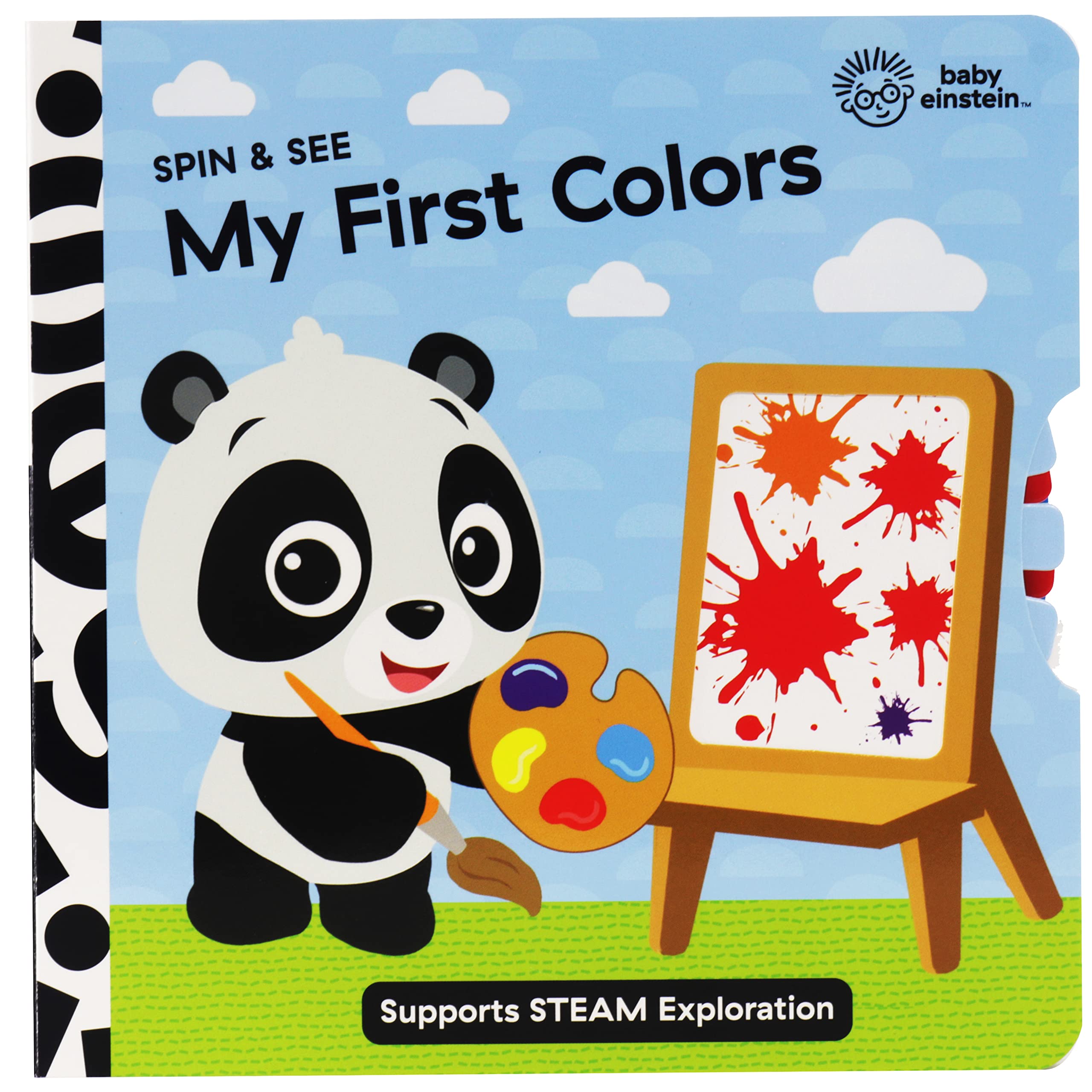 Baby Einstein - My First Colors Spin & See - Board Book With Interactive Spinning Wheel - Supports STEAM Exploration - PI Kids book cover