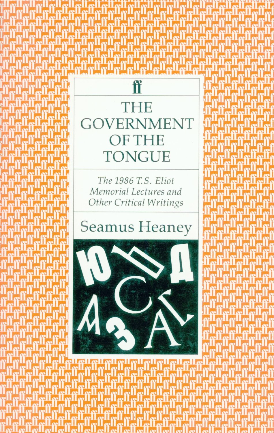 The Government of the Tongue book cover