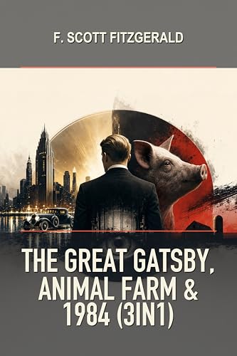 The Great Gatsby, Animal Farm & 1984 book cover