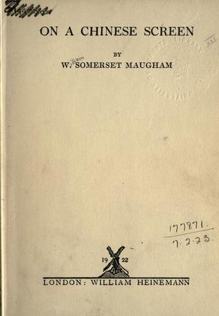 On A Chinese Screen book cover