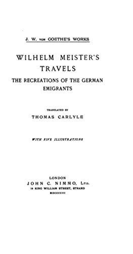 J.W. Von Goethe's Works book cover